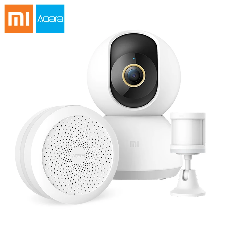 Комплект Xiaomi Mi IP камера Smart 2K 1296P 360 Детский Монитор домашняя безопасности Wifi