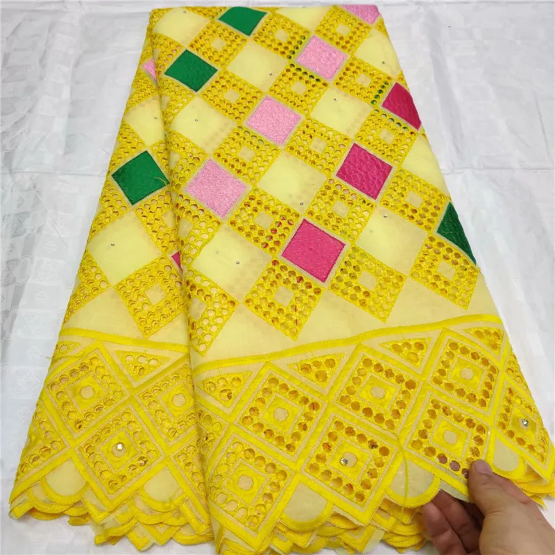 Белая африканская сухая кружевная ткань швейцарская вуаль с камнями швейцарское