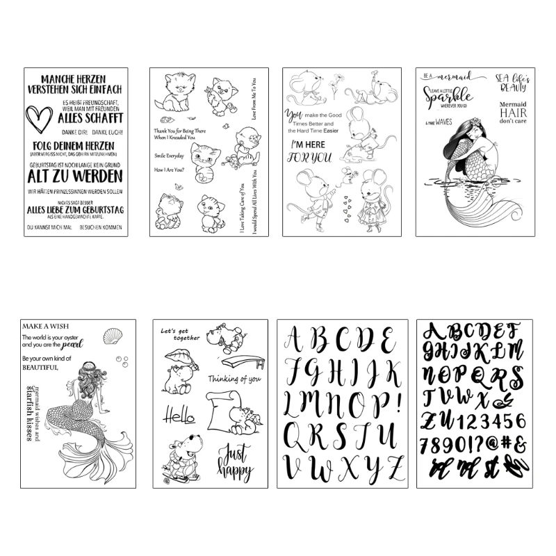 

Alphabet Cartoon Silicone Clear Seal Stamp DIY Scrapbooking Embossing Photo Album Decorative Paper Card Craft
