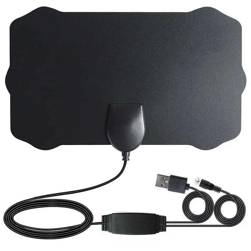 Комнатная антенна для телевизора с усилителем радиус действия 200 миль цифровая HD