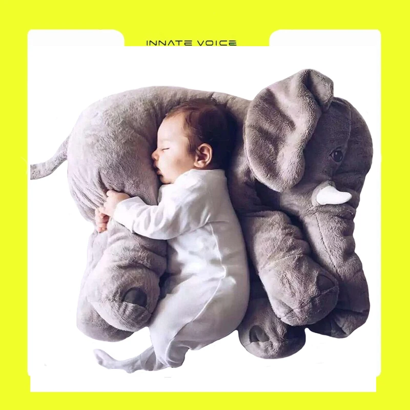 

ZK50 30/40/60CM Elephant Plush Pillow Infant Soft Doll Cartoon Big Size Plush Elephant Baby 's Sleeping Toy Kids Birthday Gift