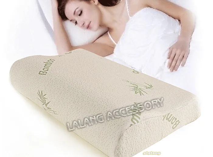 100% Бамбуковая подушка для шеи белые подушки здоровья с эффектом памяти и