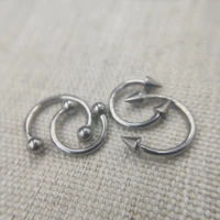 14g implant grade titanium astm f136 circular barbell ball cone horseshoes for nose septum piercing body jewelry