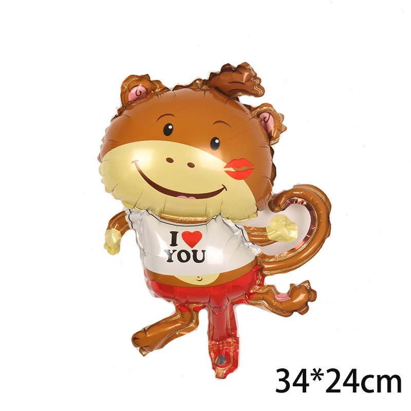 1Pc Jungle Animal Cute Monkey Helium Balloon Kids Safari Birthday Party Decor Zoo Theme Supplies Baby Shower Children's day Toy | Дом и