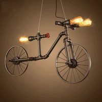 loft retro industrial style personality water pipe bicycle chandelier cafe restaurant bar bar clothing store decoration
