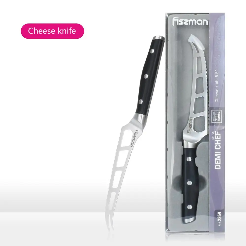 FISSMAN 5,5 дюймовый нож для сыра, серия Demi Chef, немецкие Стальные Кухонные ножи, нож для торта