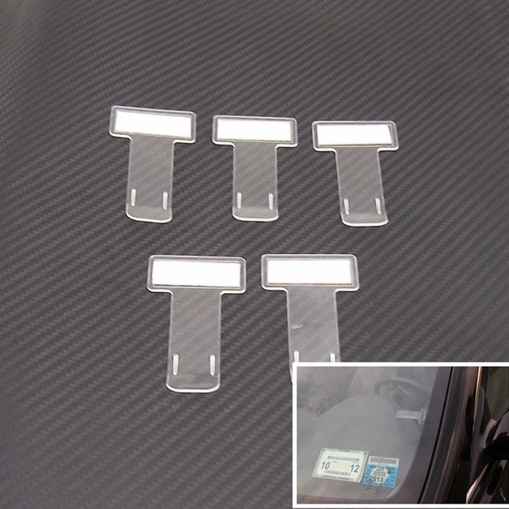 

2/4pcs Car Parking Ticket Permit Holder Clip Tickets folder Time note holder T-shape Folder for Auto Sticker Windscreen Window