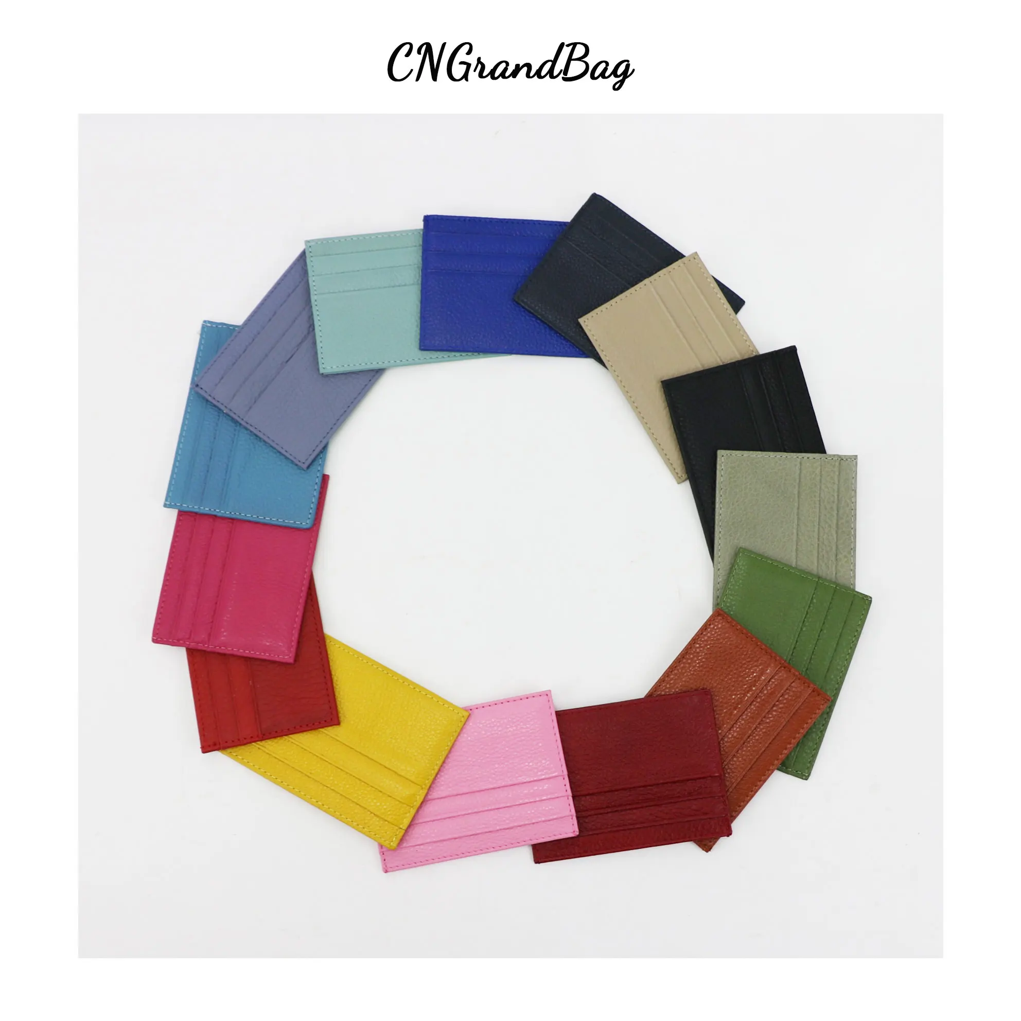 Кожаная обложка для кредитных карт на заказ тонкий бумажник из 100% воловьей кожи