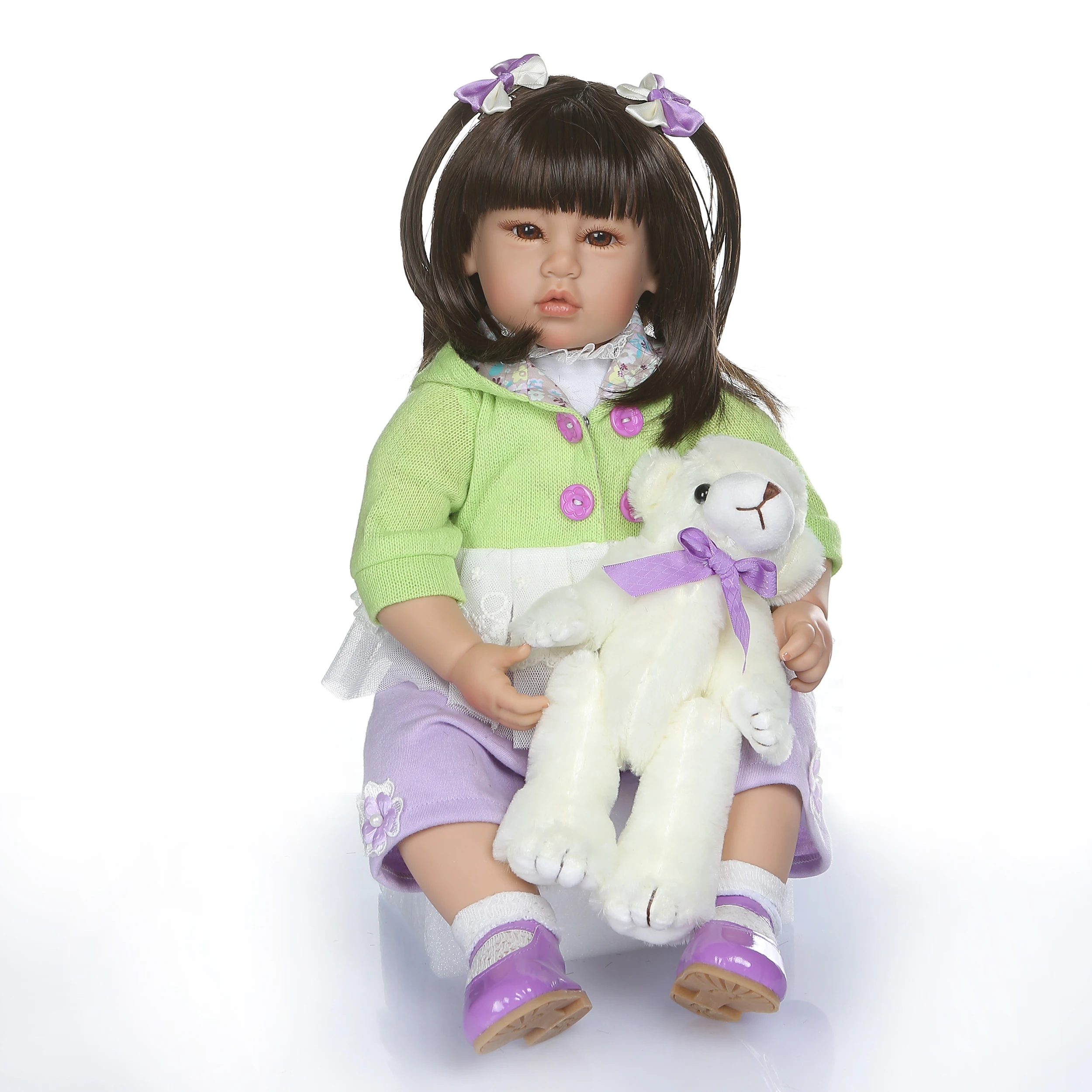 

Реалистичные куклы Новорожденные для девочек, силиконовая тканевая кукла-реборн на тело, игрушки для девочек ручной работы, подарок, 50 см