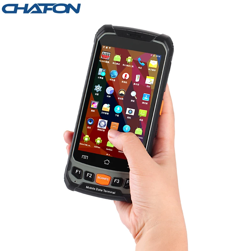 Портативный rfid терминал Chafon uhf android 7 0 bluetooth 4 дюйма большой экран дата 1D 2D лазерный