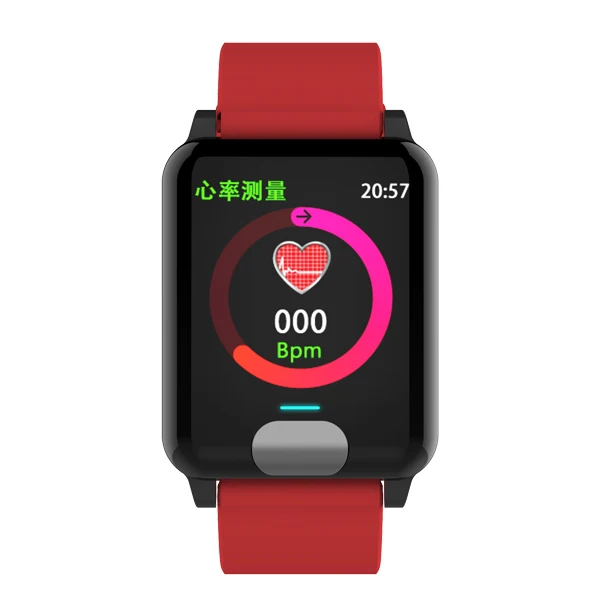 Red MAFAM E04 ECG смарт-браслет PPG смарт-Браслет фитнес кровяное давление пульсометр калории Смарт-часы ремешок для мужчин - Цвет: Red