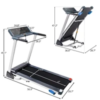 Folding Treadmill Multifunctional Electric Treadmill With Bluetooth Speakers And 3 Tilt Options Home Fitness Running Treadmill
