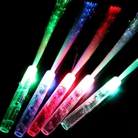 light up magic fairy wands battery operated flashing concert prop night party colorful led fiber optic rod