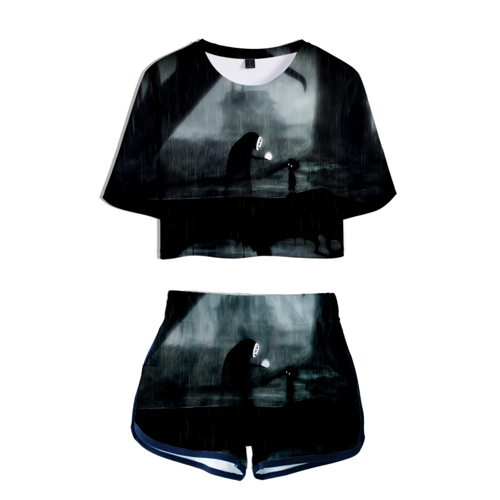 Новинка модная футболка с объемным рисунком комплект летней одежды из двух