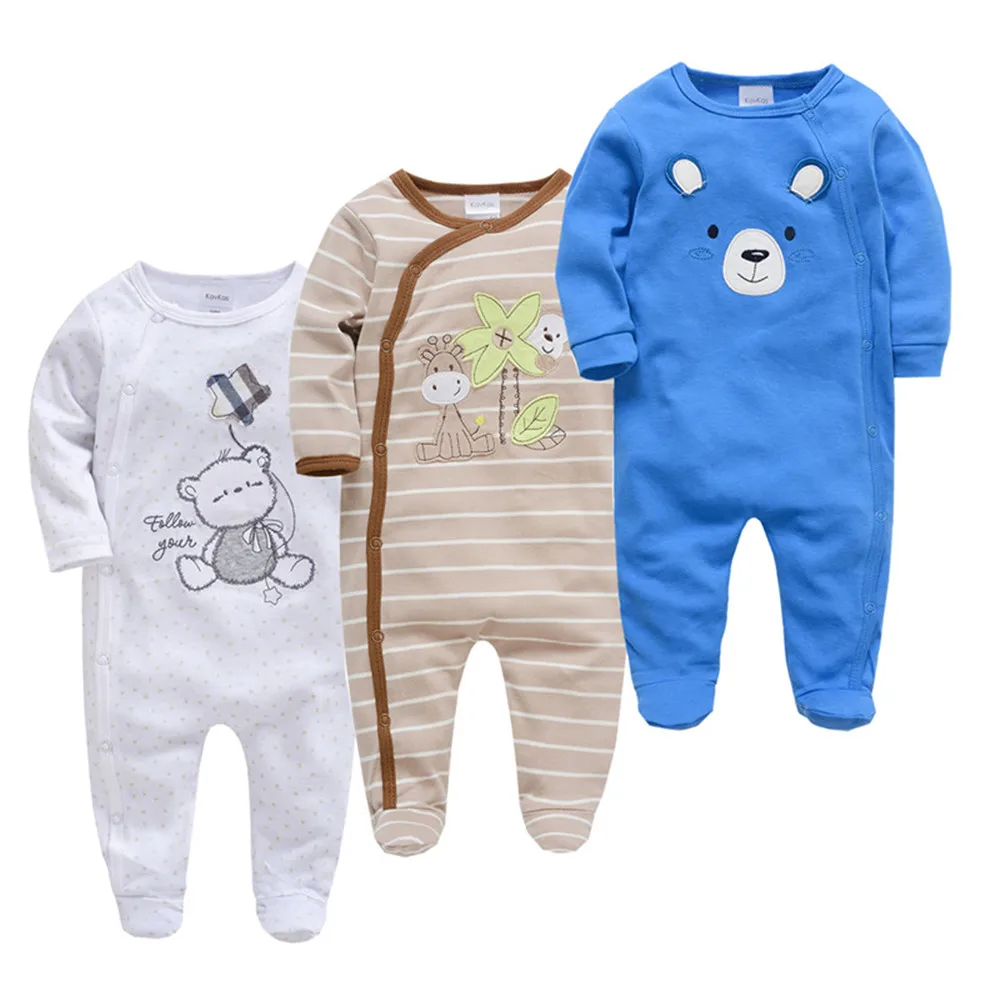 100% хлопок Одежда для новорожденных мальчиков с милым рисунком в полоску одежда