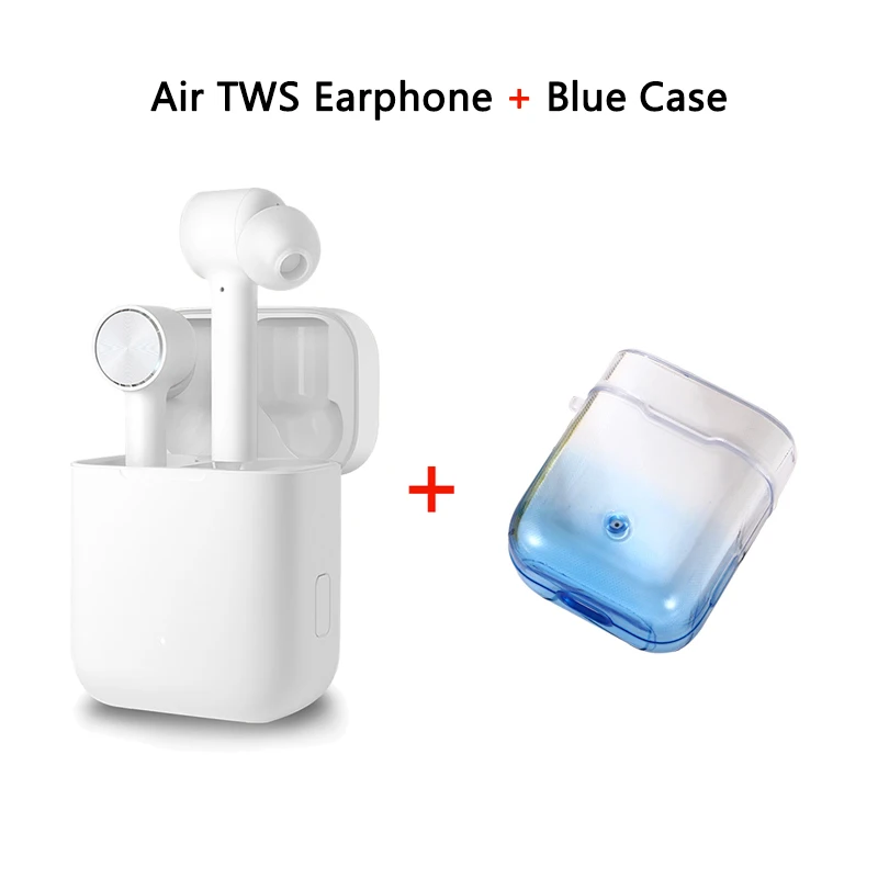 add blue case Оригинальные наушники Xiaomi Air TWS Airdots Pro, bluetooth-гарнитура, переключатель ANC, ENC, стерео, автоматическая пауза, управление нажатием, беспроводные наушники - Цвет: add blue case