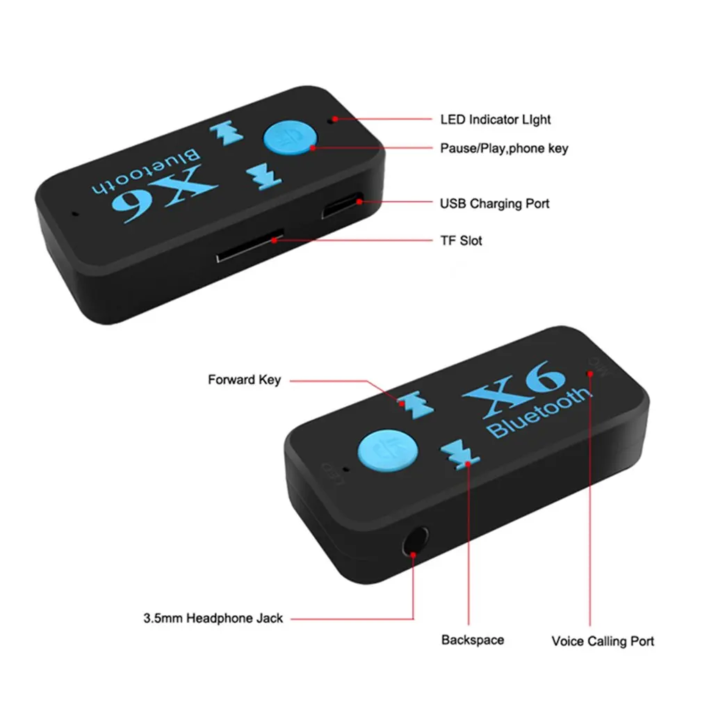 Портативный мини аудиоприемник Bluetooth 5 0 3 мм Hi Fi стерео для ТВ ПК беспроводной
