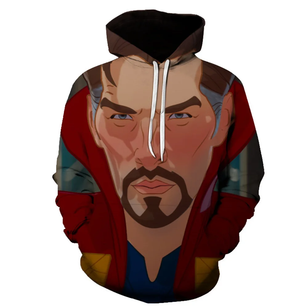 2021 толстовки с капюшоном 3D принтом Marvel Anime What If мужские и женские забавные капитан