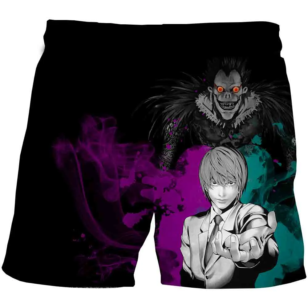 

2021 New Summer Fashion Casual Children 3D Printed Death Note Anime Pattern Boys Quick-Drying Board Shorts Beach Shorts