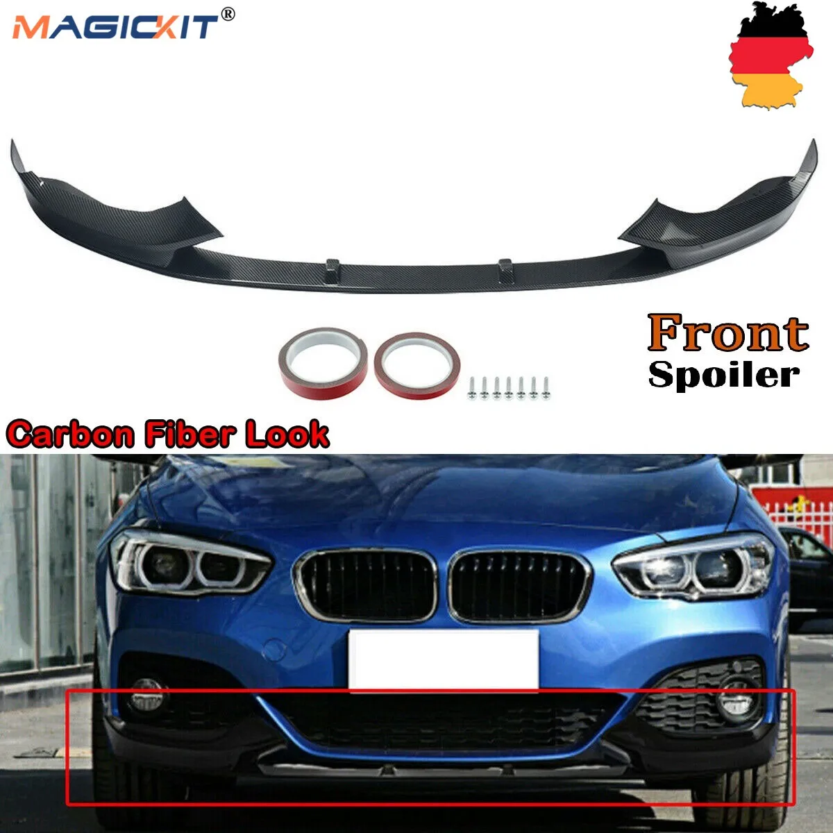 MagicKit для хэтчбеков BMW серий 1 F20 F21 спереди диффузор сплиттер губы M