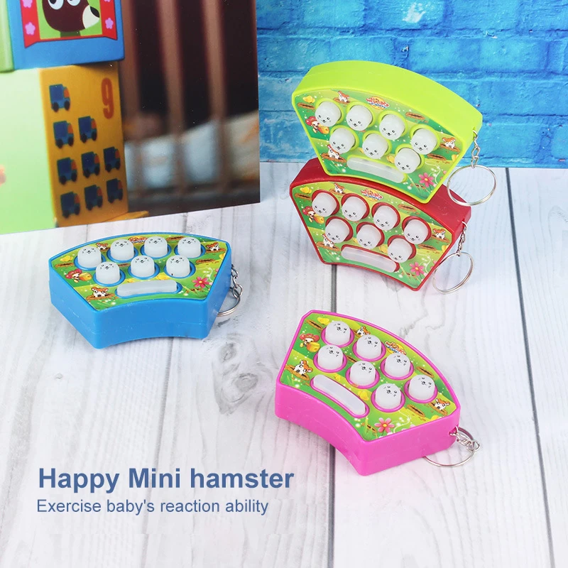 

Portable Mini Handheld Hamster Game Machine Children's Toy Memory Trainer With Keychain Fingertip Decompression Toy