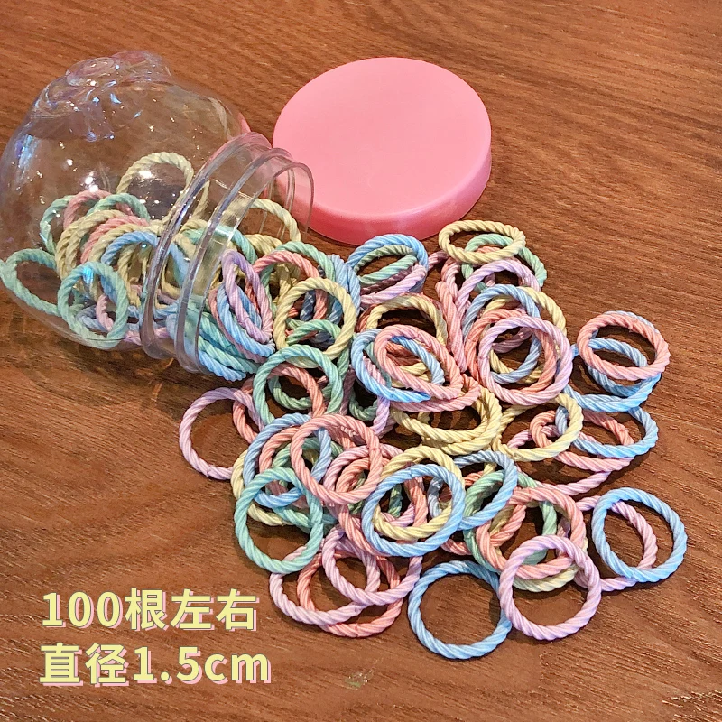 

50/100 Pcs/Box Children Cute Colors Soft Elastic Hair Bands Baby Girls Lovely Scrunchies Rubber Bands Kids Hair Accessories