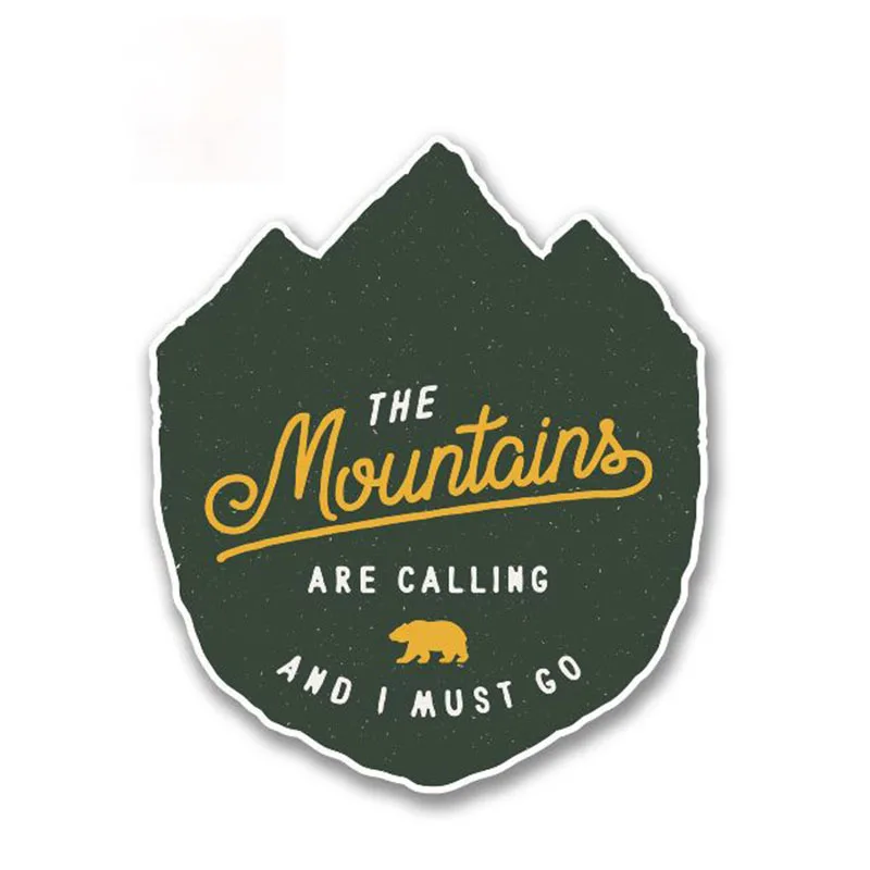 

Personality The Mountains Are Calling Vinyl Sticker Ski Snowboard Climbing Decal Personality Car Sticker Waterproof Apply To Car