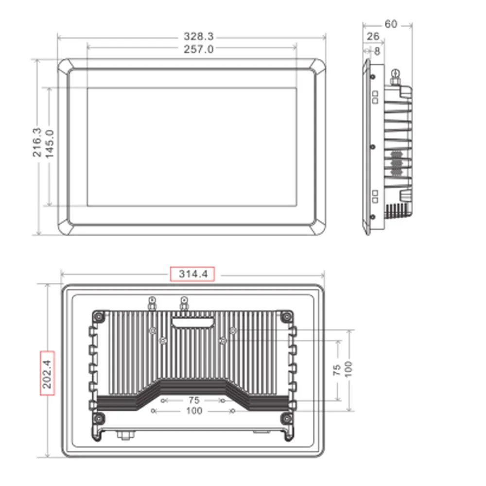 11 6 дюймов Android медицинская планшетный ПК промышленный Панель мини-ПК Встроенный