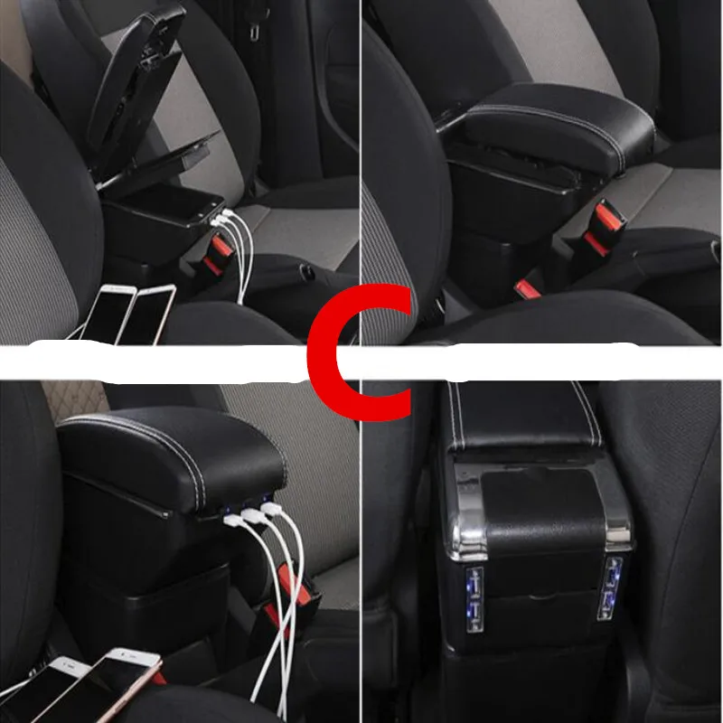 Для Fiat Tipo подлокотник коробка Универсальный Автомобильный центральный для