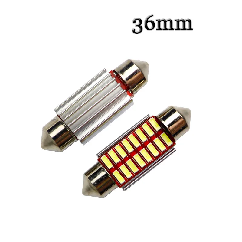 10 шт. купольные фонари Festoon C5W Canbus 31 мм 36 39 41 12 16 20 24 SMD 4014 светодиодные неполярные 0 1