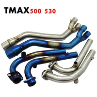 t max 530 motorcycle exhaust muffler middle and front link pipe for yamaha t max 530 t max 500 2008 to 2016 slip on t max