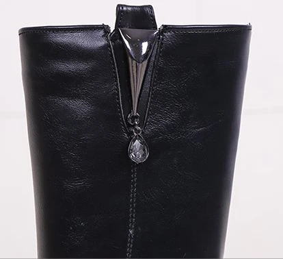 Aleafalling/женские ботинки женские до середины голени из мягкой кожи Уличная обувь на