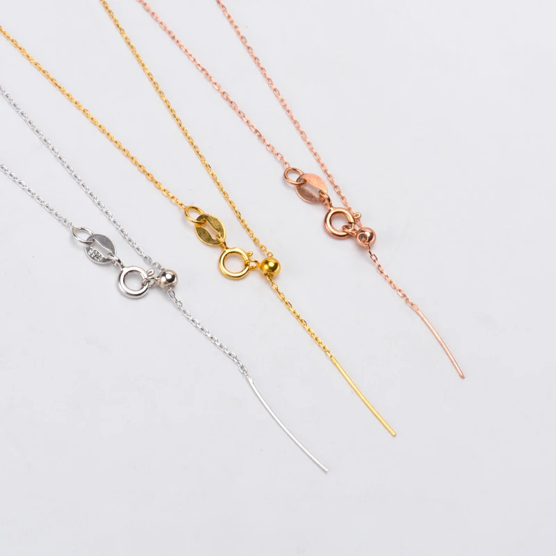 Оптовая продажа новый дизайн 925 пробы серебро золото Звено Цепи регулируемое