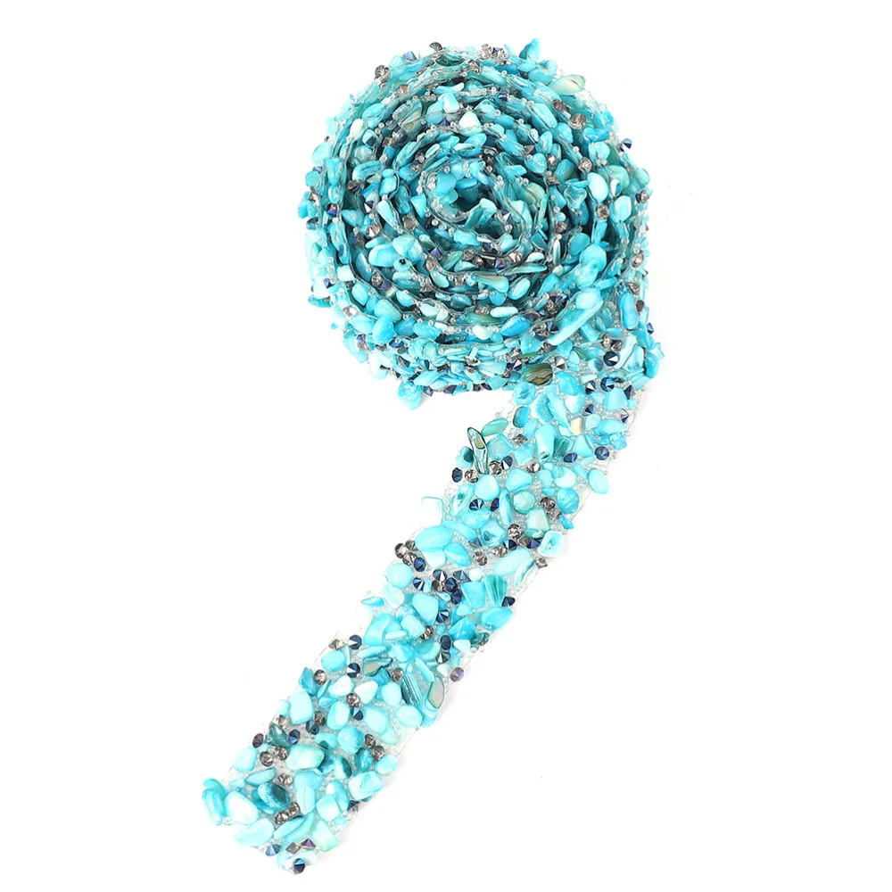 

Artificial Stone Beaded Iron-on Applique Chain Stone Rhinestone Sewing Tool