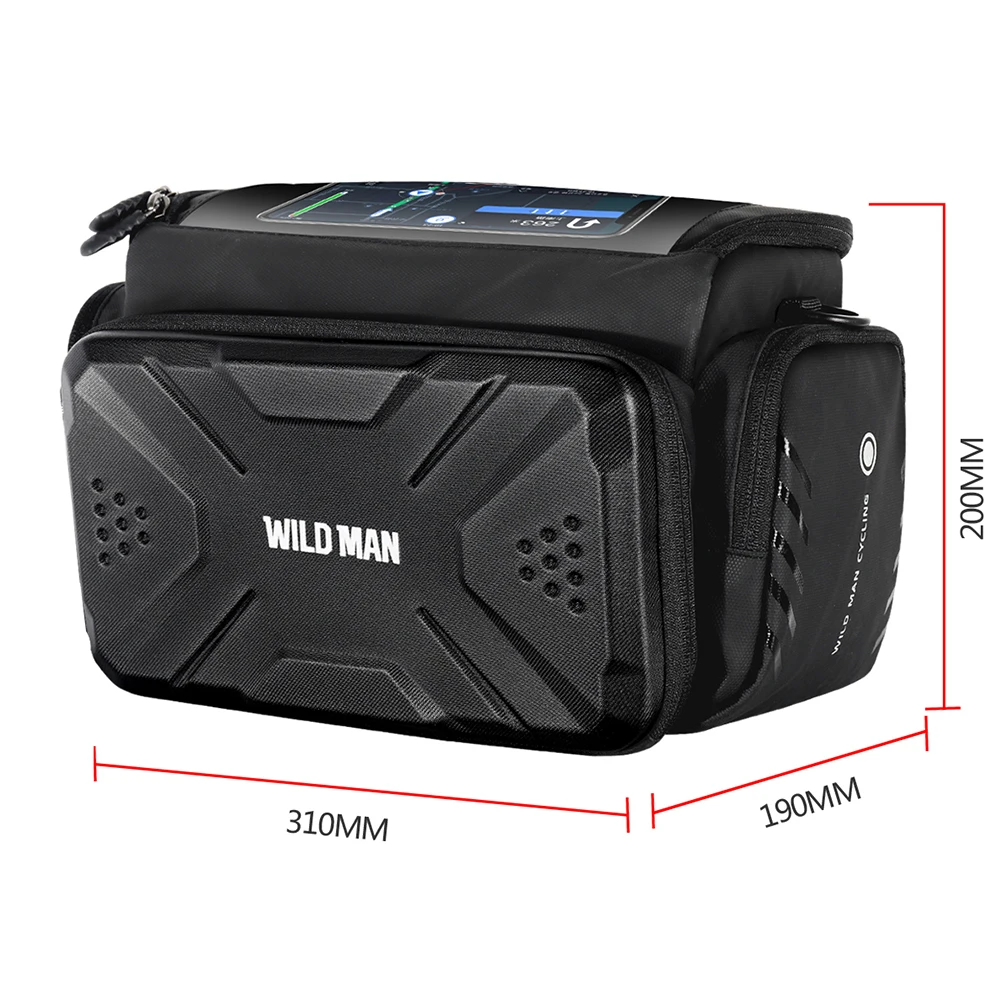 New Waterproof Electric Bicycle Bag Handlebar Camera Pouch Biking Front Tube Frame Bike Dustproof Cycling Parts for WILD MAN