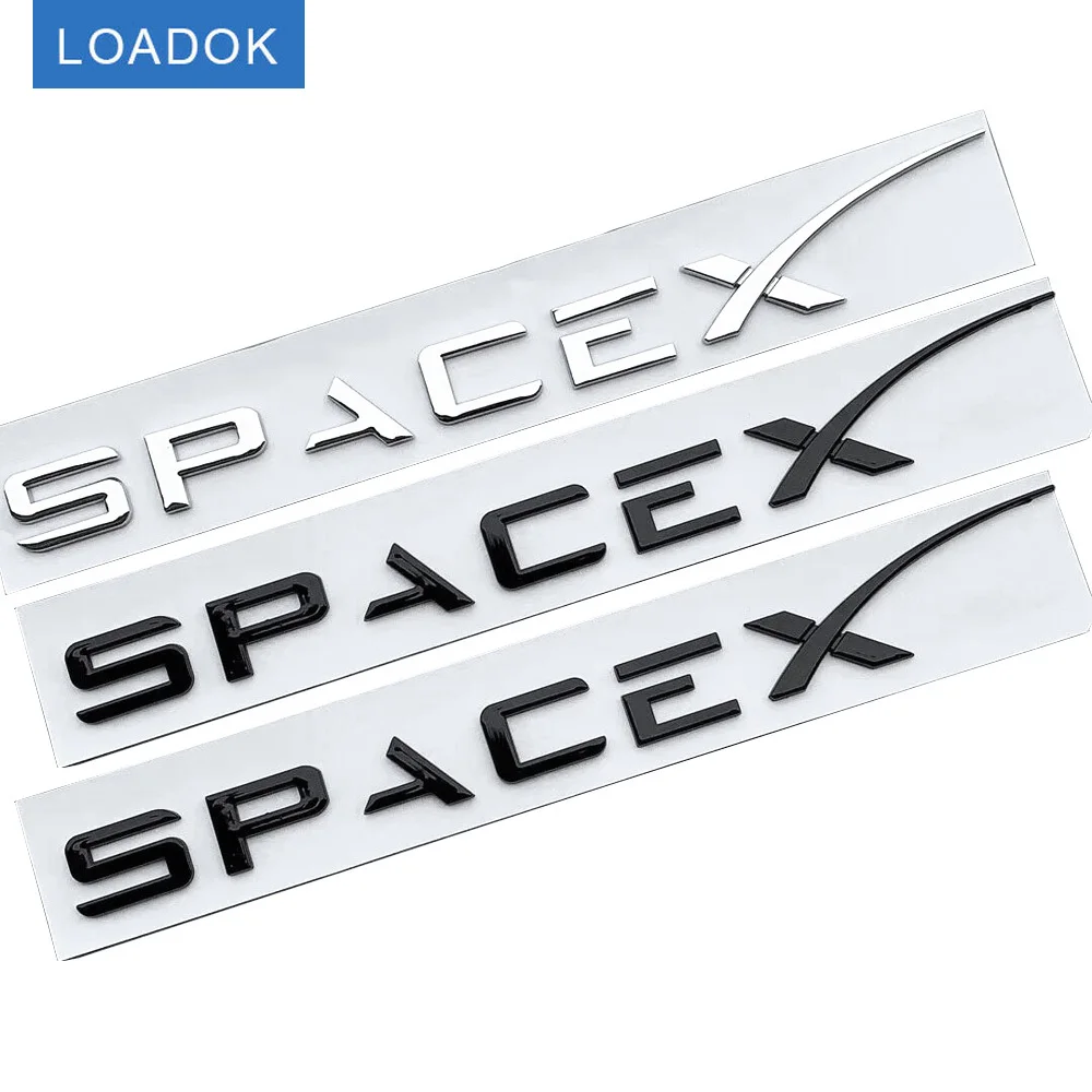 

SPACE X Letters Emblem for Tesla Model 3 X S Car Styling Refitting High Performance Trunk Logo Sticker Modification Sticker
