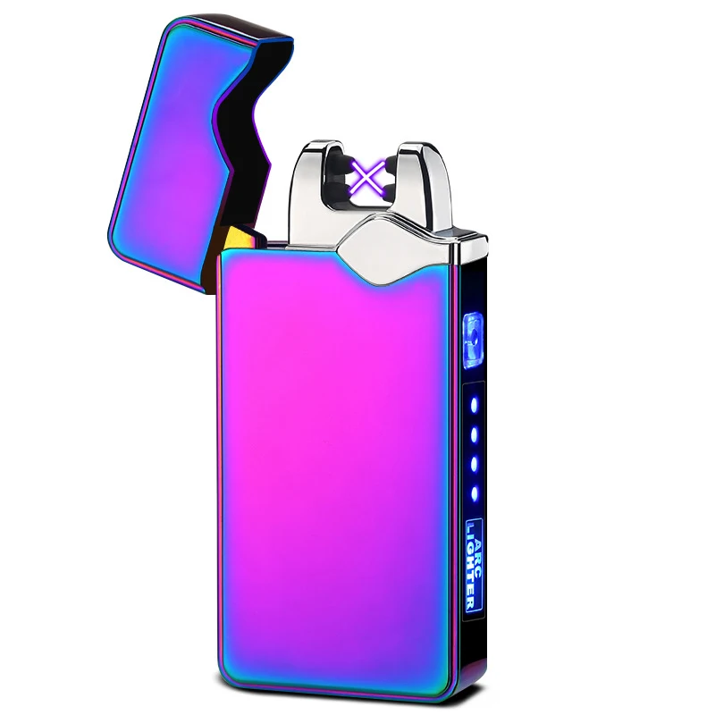 Новая электронная зажигалка TDual Arc ветрозащитный негорящий электрические зажигалки USB перезаряжаемая плазменная Зажигалка для курения подарки