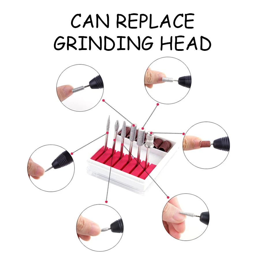 Аппарат для маникюра и педикюра электрические сверла ногтей набор Керамический