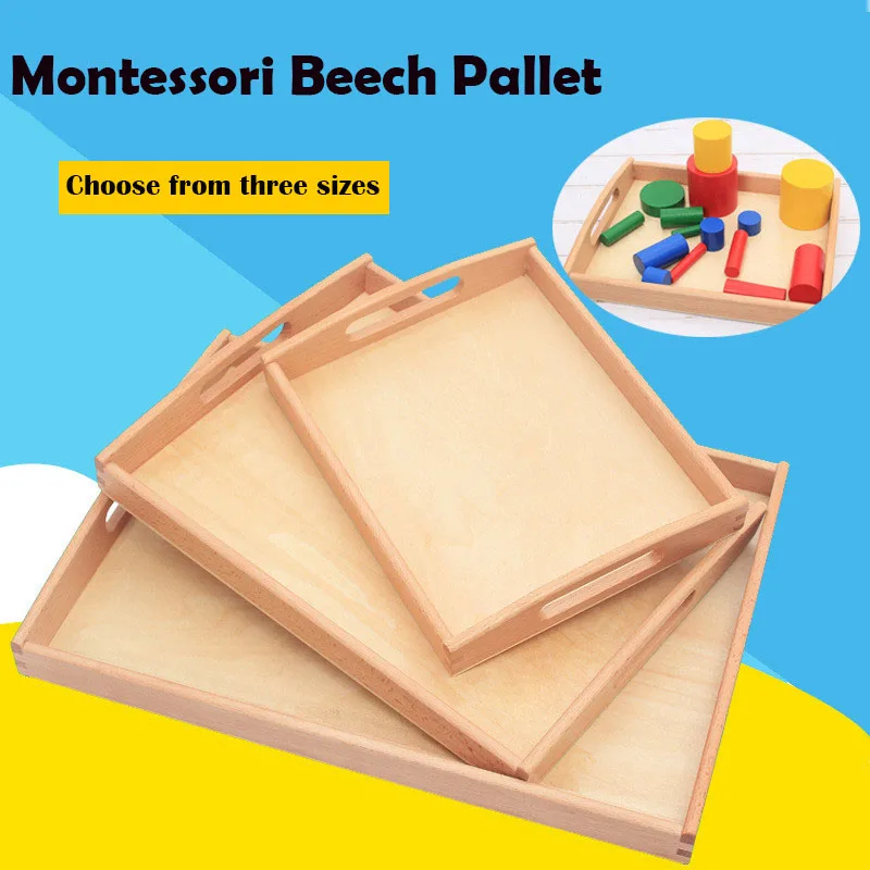 

Montessori Wooden Pallet Toy Dienblad Hout Montessori Practical Organization Educational Preschool Toys for Children To Learn