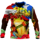 Пуэрто-Рико Карибская лягушка с волшебным цветком 3D куртка для мужчинженщин Harajuku Толстовка Повседневная Уличная одежда Свитшот пуловер толстовки