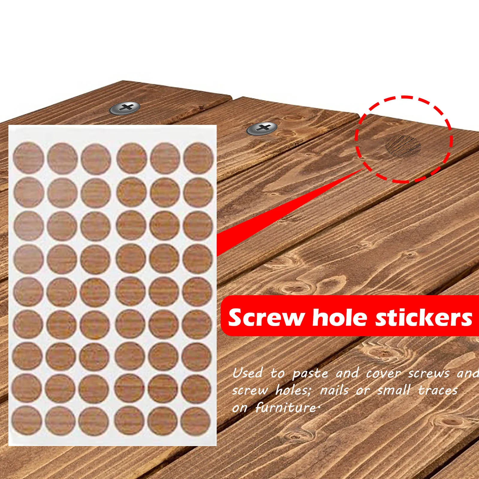 270pc Pvc 21mm Self Adhesive Sticker Screw Hole Beauty Decorative Cover Cap Wood Craft Ornament #T1P | Обустройство дома