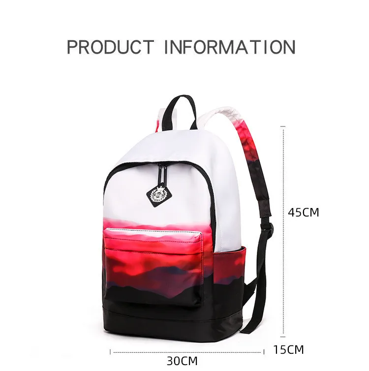 Красочный женский рюкзак модный большой школьный для девочек подростков