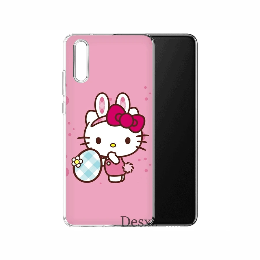 Мобильный чехол для телефона из термополиуретана для huawei P30 P20 P10 P8 P9 Lite рro huawei P Smart Z Plus чехол Hello Cat Чехол Kitty