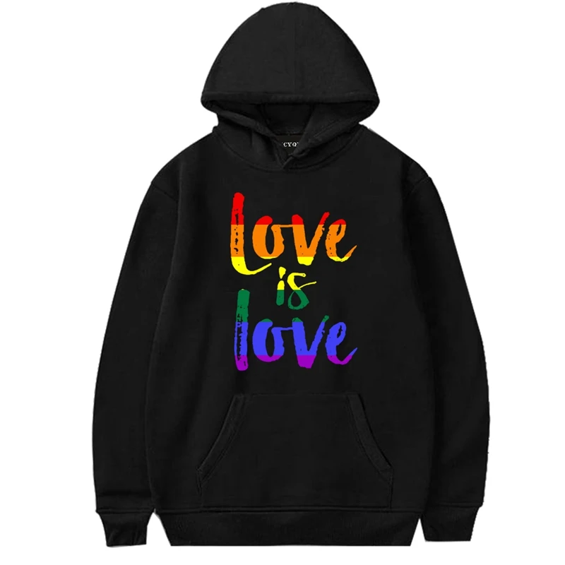 

Толстовки LOVE IS OVE ЛГБТ, гей-Прайд, уличная одежда, Женский свитшот, пуловер, худи