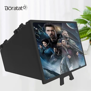 12 inch hd mobile phone screen amplifier foldable blu ray 3d video amplifier with folding phone desk holder free global shipping
