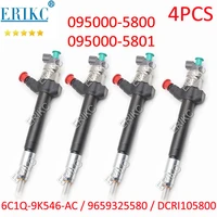 4pcs 6c1q 9k546 ac injection nozzle 095000 5800 diesel fuel injector assy 095000 5801 dcri105800 for denso citroen ford fiat 2 2