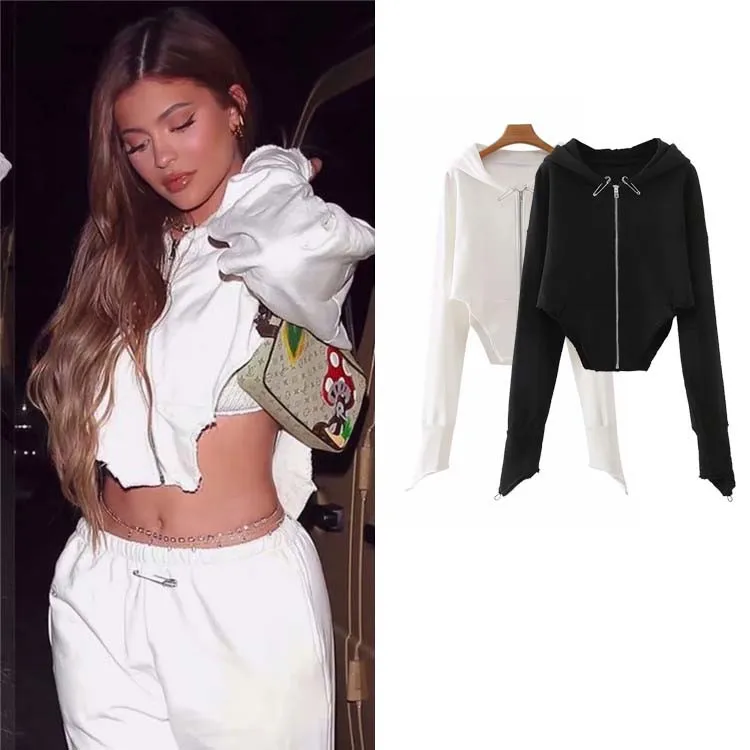 

Женский короткий свитер-пальто za, осенний свитер в стиле рок, 2021