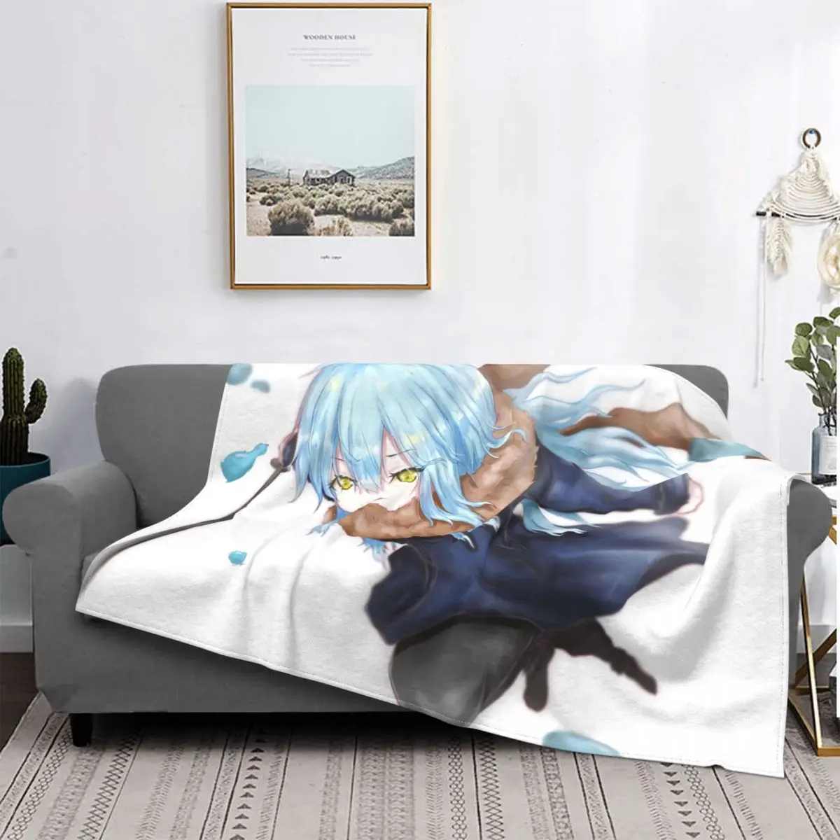 

That Time I Got Reincarnated As A Slime Shion Fantasy Novel Fly Portable Warm Throw Blankets for Bedding Travel