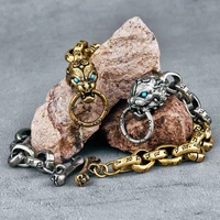 mythical beast mens womens copper bracelet brass bangle vintage punk hip hop for couple girl boyfriend jewelry gift wholesale