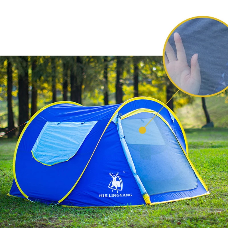 

Large throw Beach Tent 2-3persons automatic speed open throwing pop up Easy Foldable windproof waterproof large camping tents